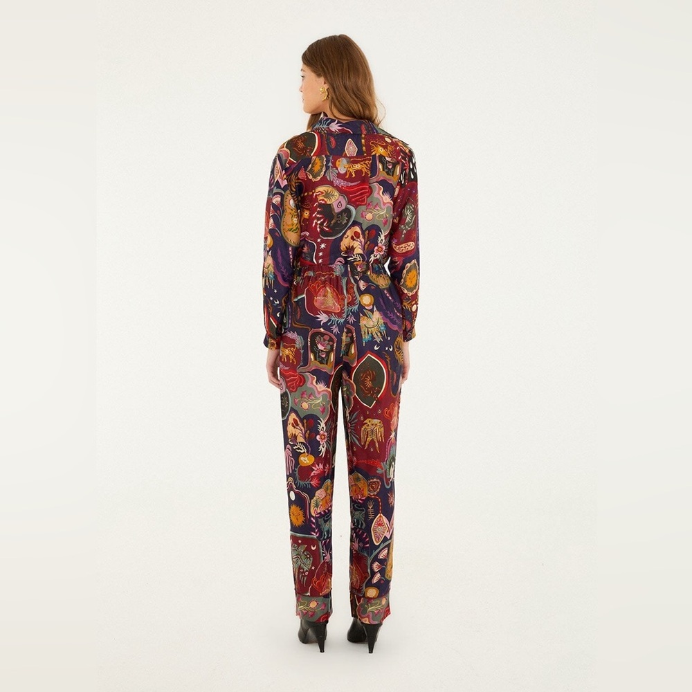 Farm Rio Multicolor Artsy Surreal Land Pants - Picture 5 of 8